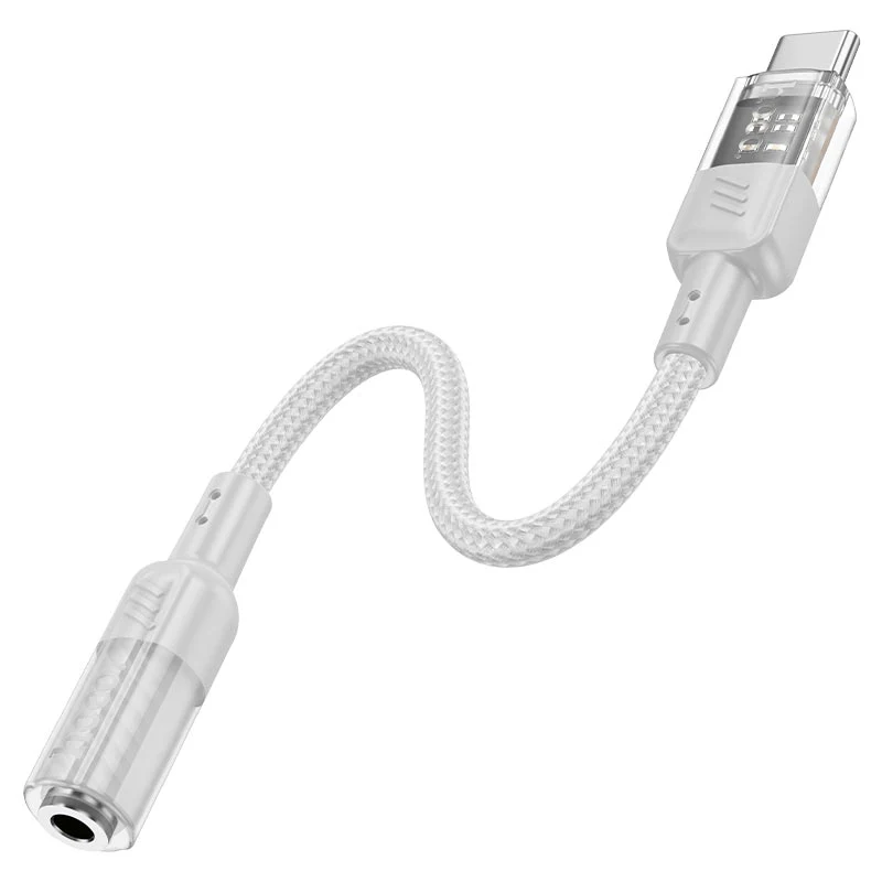 Hoco Adapter Type-C to 3.5mm LS37 Spirit audio converter – White - Image 2