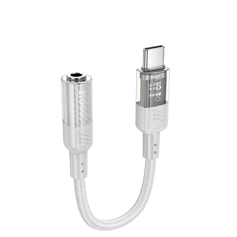 Hoco Adapter Type-C to 3.5mm LS37 Spirit audio converter – White - Image 3