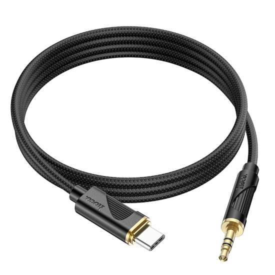 HOCO Audio AUX UPA30 to Type-C Nylon Cable – Black - Image 3