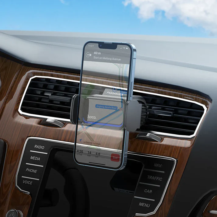Hoco CA201 Car Air Vent Phone Holder – Compact & Universal Mount - Image 3