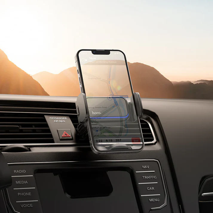 Hoco CA201 Car Air Vent Phone Holder – Compact & Universal Mount - Image 4