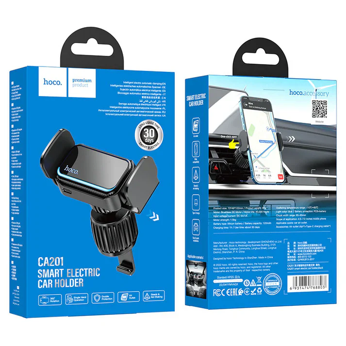 Hoco CA201 Car Air Vent Phone Holder – Compact & Universal Mount - Image 5