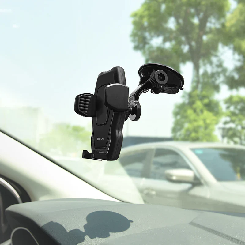HOCO Cool Run Car Holder – Suction Mount Phone Stand - Image 3