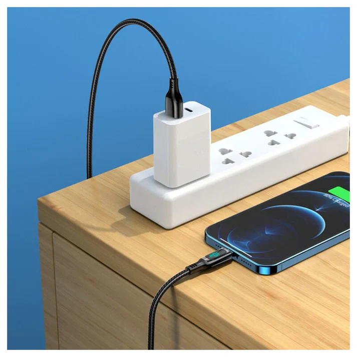 Hoco Charging Power Display 2.4A Usb To Lightning Cable 1.2M - S51 - Image 3