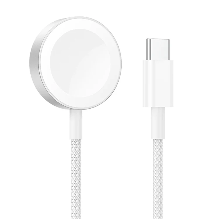 Hoco CW46 Magsafe Magnetic Watch Wireless Charger for Apple Watch Series – White - Image 2