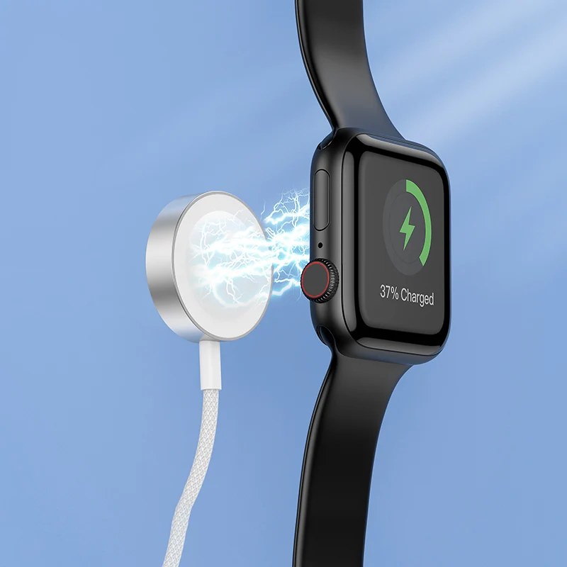 Hoco CW46 Magsafe Magnetic Watch Wireless Charger for Apple Watch Series – White - Image 4