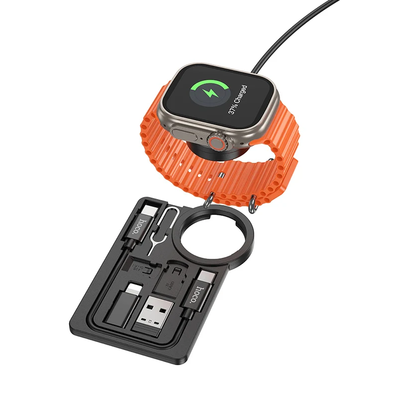Hoco CW58 Multifunctional Watch Wireless Charger for Smart Watch – Black - Image 2