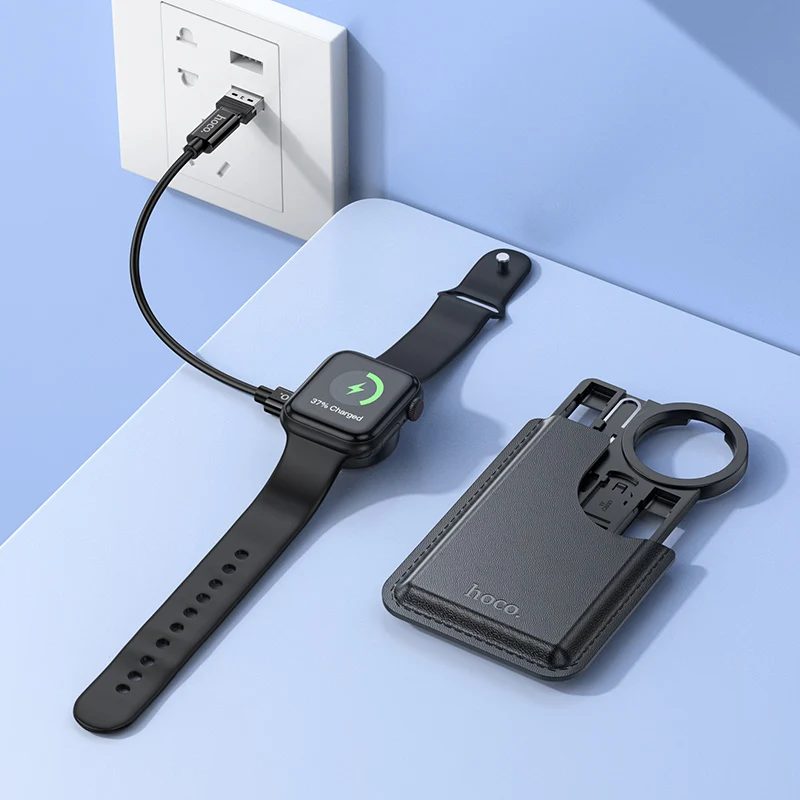 Hoco CW58 Multifunctional Watch Wireless Charger for Smart Watch – Black - Image 4
