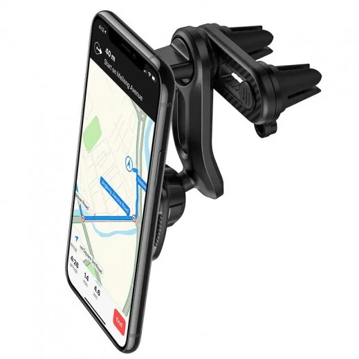 HOCO Double Air Outlet Magnetic Car Holder – Dual Vent Phone Mount - Image 2