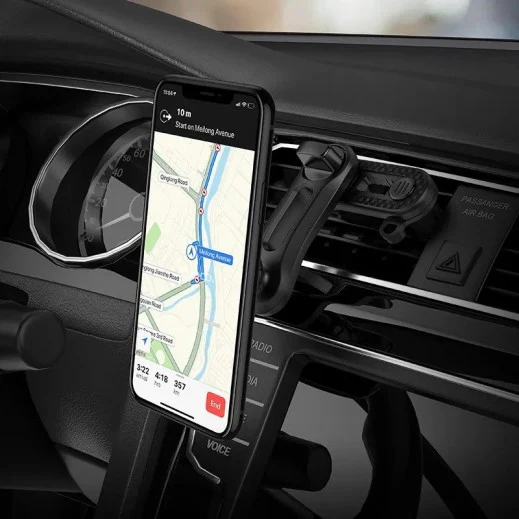 HOCO Double Air Outlet Magnetic Car Holder – Dual Vent Phone Mount - Image 4