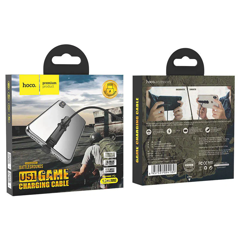 Hoco Game Charging Cable Lightning -Black -U51 - Image 5
