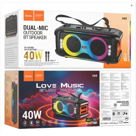 Hoco Kayman Wireless Portable Loudspeaker – Dual-Mic Outdoor BT 40W - Image 3
