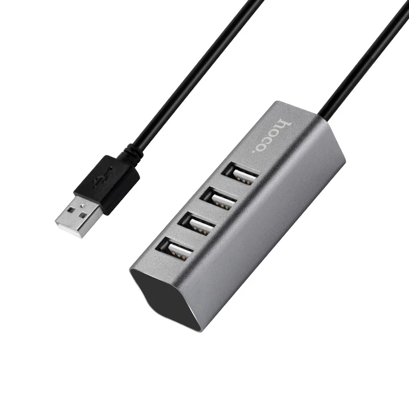 Hoco HB1 USB Hub – USB-A to 4-Port USB 2.0 for Charging & Data Sync