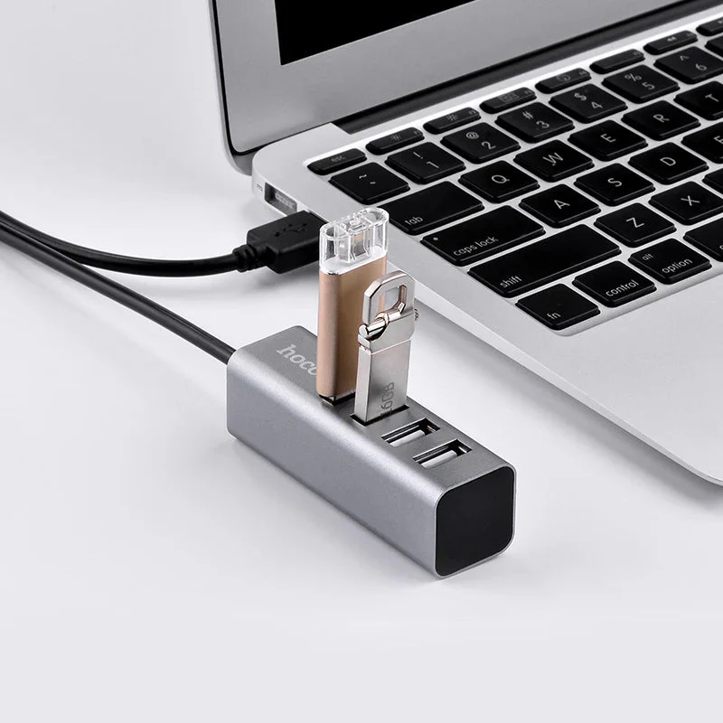 Hoco HB1 USB Hub – USB-A to 4-Port USB 2.0 for Charging & Data Sync - Image 4