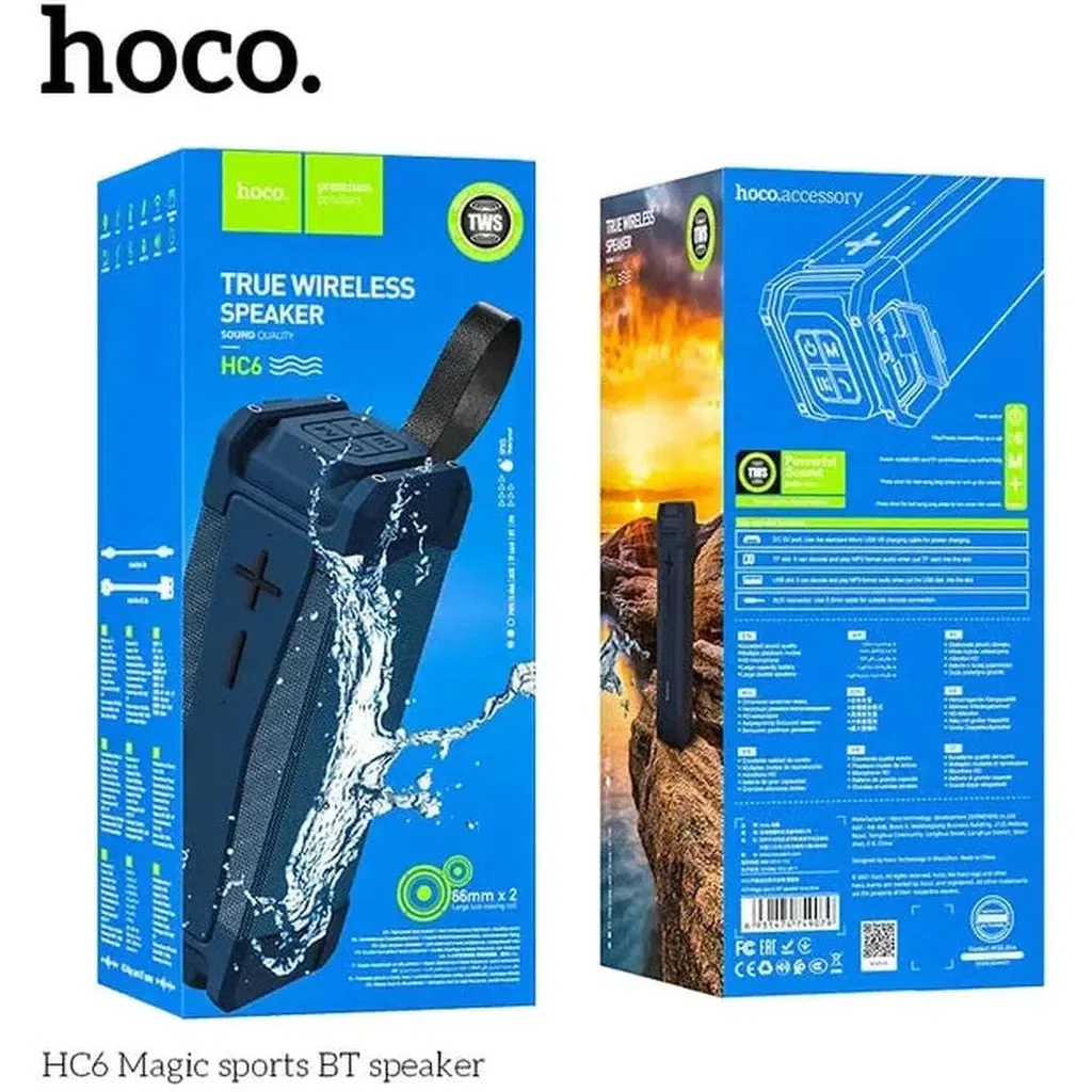 HOCO HC6 Magic sports BT speaker - Blue - Image 3