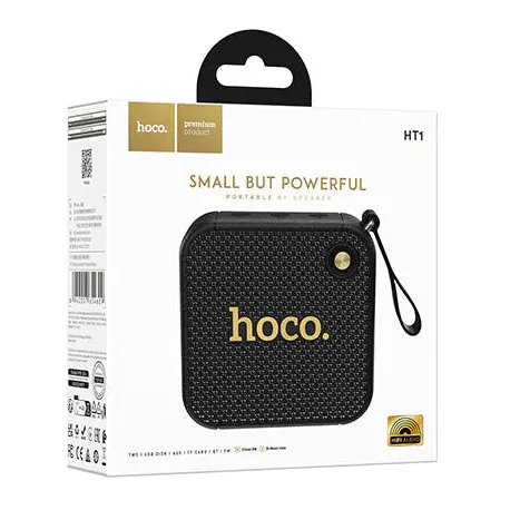 Hoco HT1 Premium Wireless Sports Speaker – 8W Portable Bluetooth Sound with TF, USB & AUX Support - Black - Image 4
