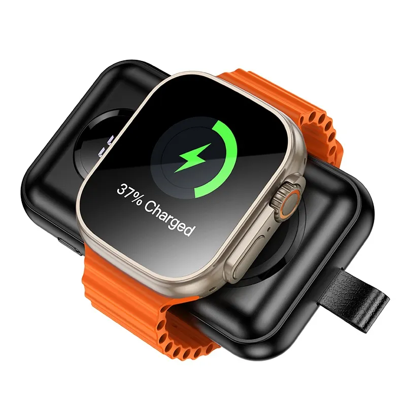 HOCO J137 2500mAh Mini Pocket Power bank for Apple Smart Watch Charger – Black - Image 5