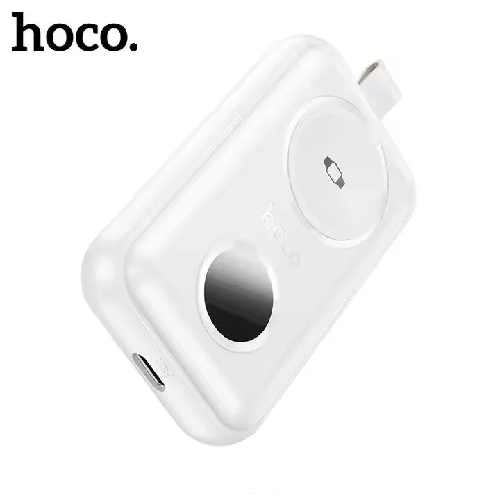 HOCO J137 2500mAh Mini Pocket Power bank for Apple Smart Watch Charger – White
