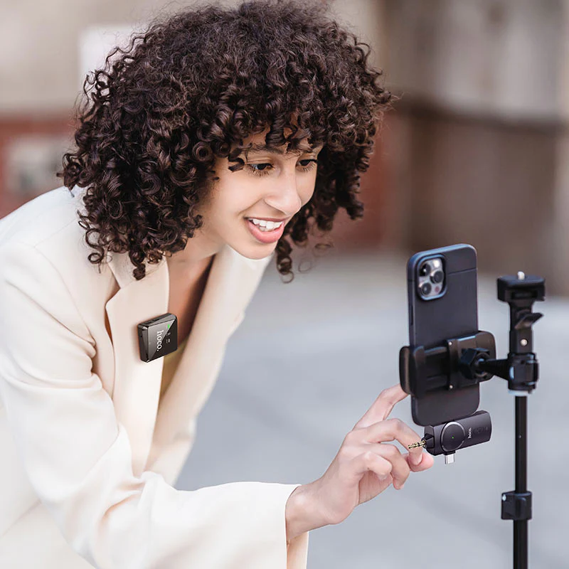 HOCO Microphone S31 Stream wireless with 3-in-1 receiver - Black - Image 6