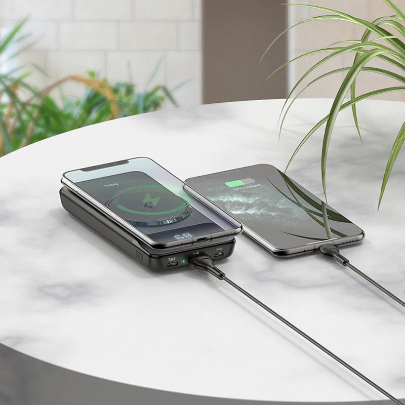 Hoco Power bank J76 Bobby wireless charging 10000mAh - Image 3