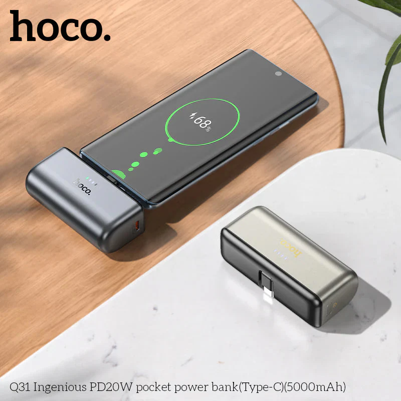 HOCO Q31 Ingenious PD20W 5000mAh Pocket Power Bank (Type-C) - Fast Charging & Portable - Image 2