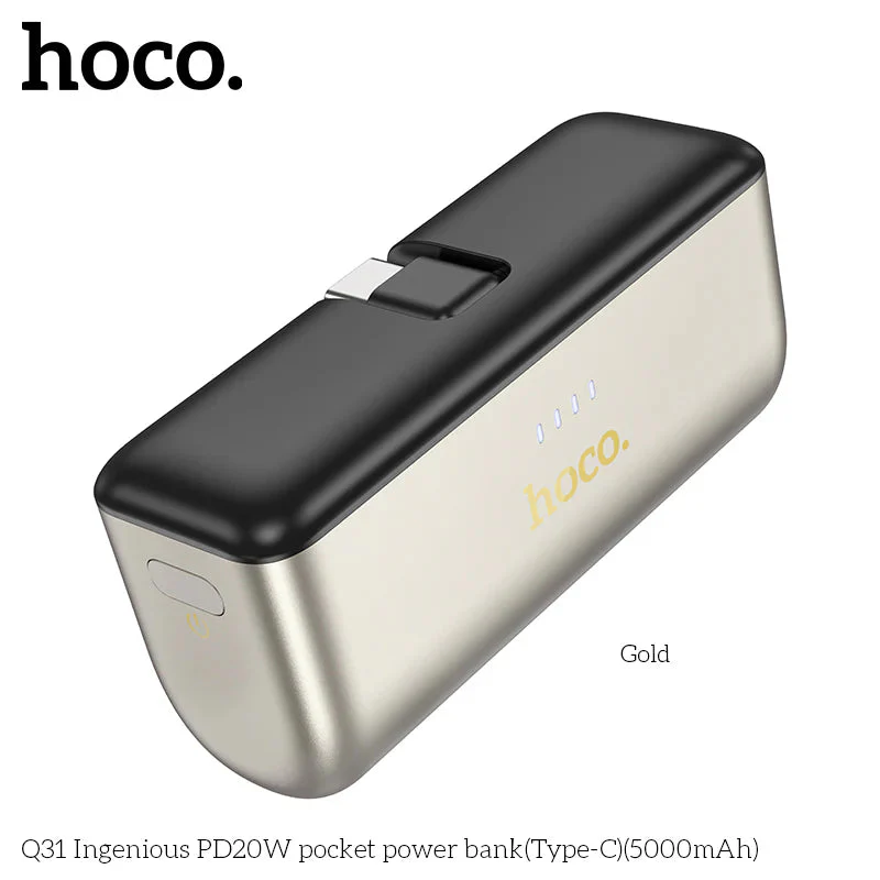 HOCO Q31 Ingenious PD20W 5000mAh Pocket Power Bank (Type-C) - Fast Charging & Portable - Image 7