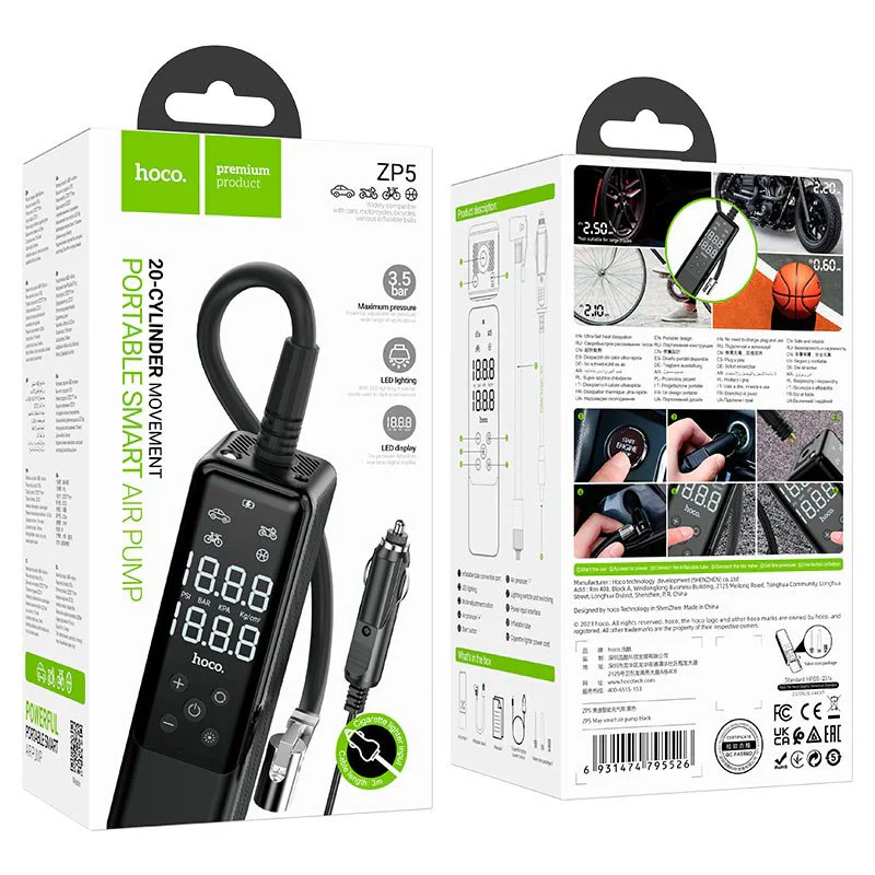 HOCO Smart air pump May ZP5 - Image 2