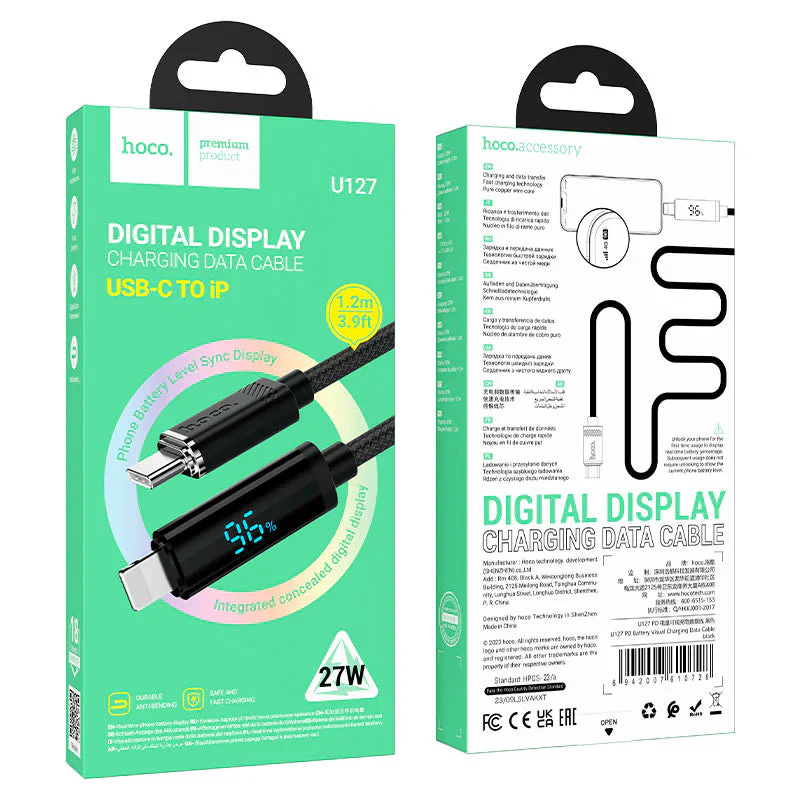 Hoco U127 Power PD charging data cable iP 1.2M - Image 4