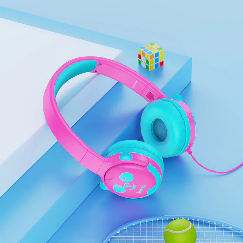 Hoco W31 Children’s Headphones – Safe Sound for Kids Pink - Image 2