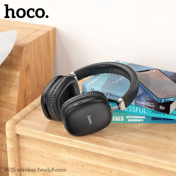 HOCO W35 Max Wireless Headphones - Bluetooth / Black - Image 4