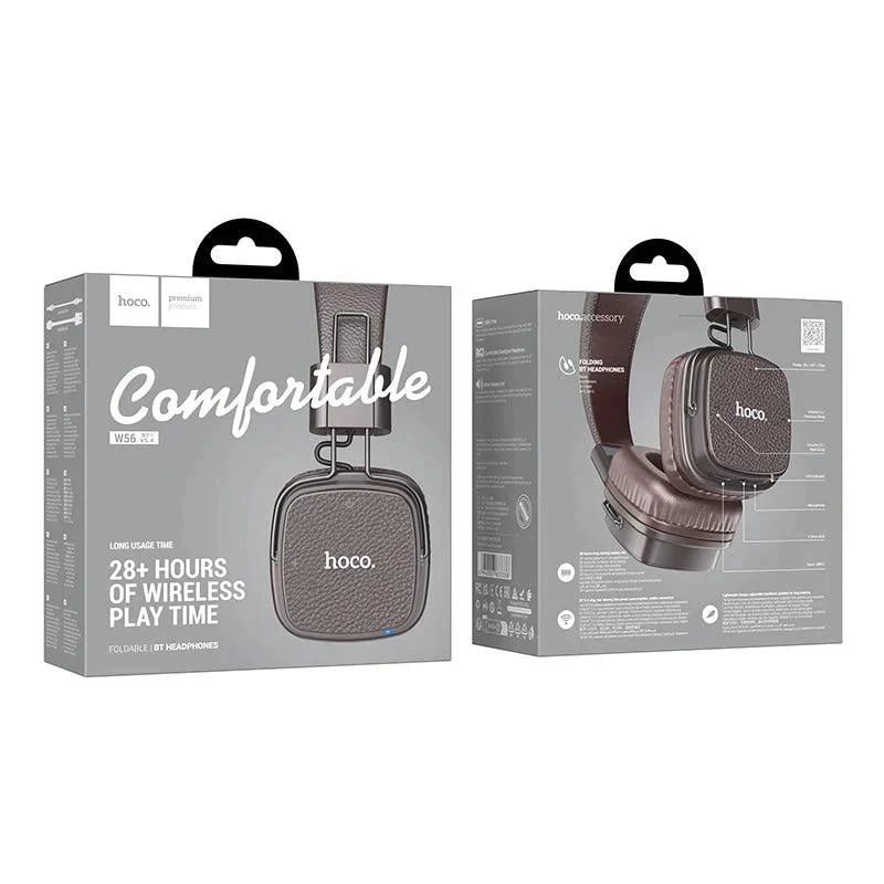 Hoco W56 Wireless Headphone - Brown - Image 2