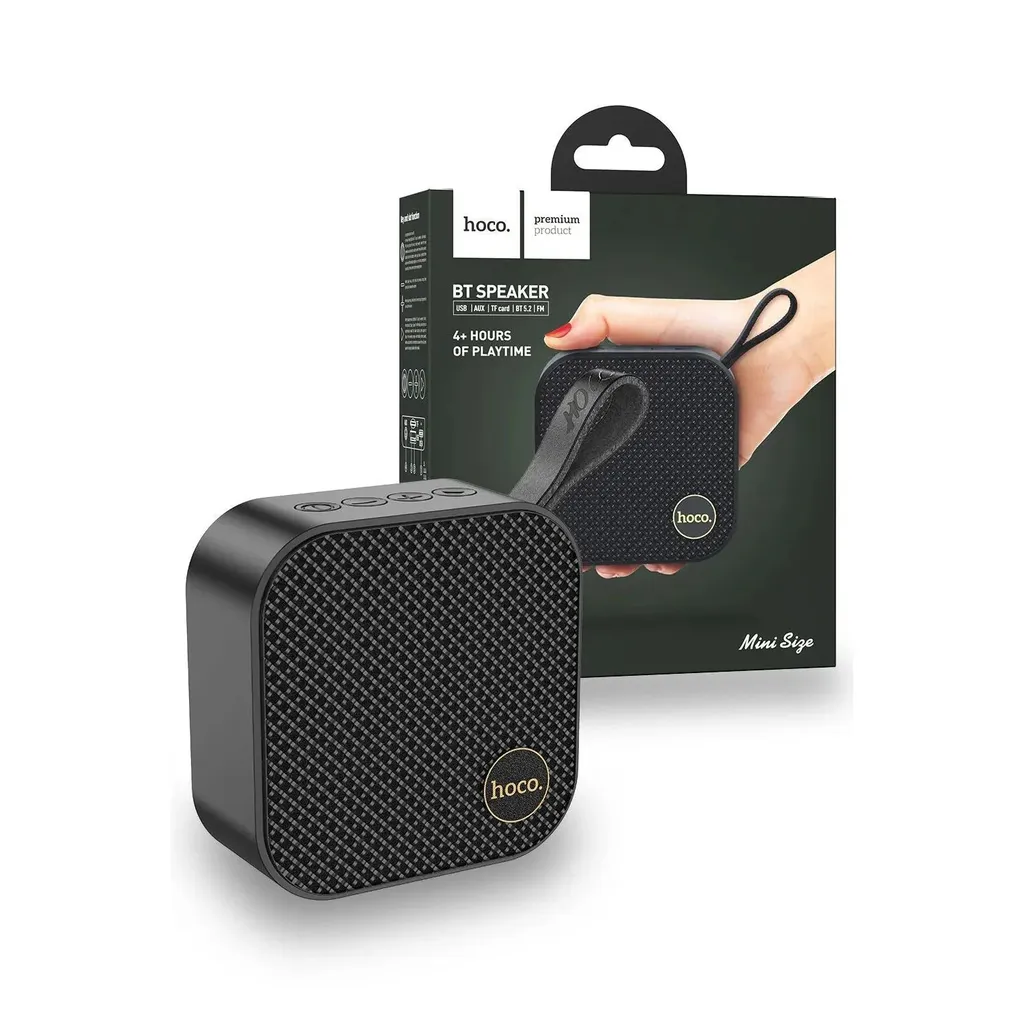 HOCO Wireless Sports 5W Speaker Bluetooth TF USB AUX - Black - Image 3