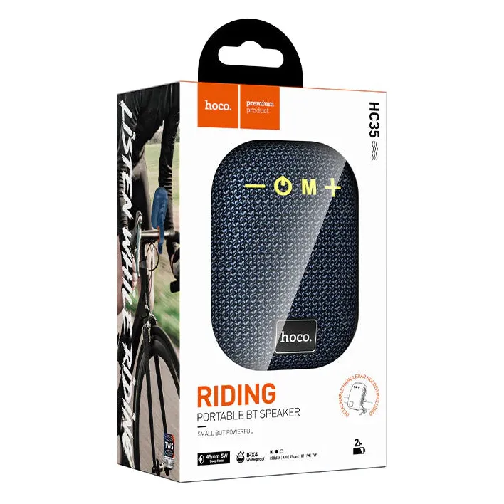 Hoco Wireless Sports Speaker 5W Portable Bluetooth Sound Box - Navy Blue - Image 6