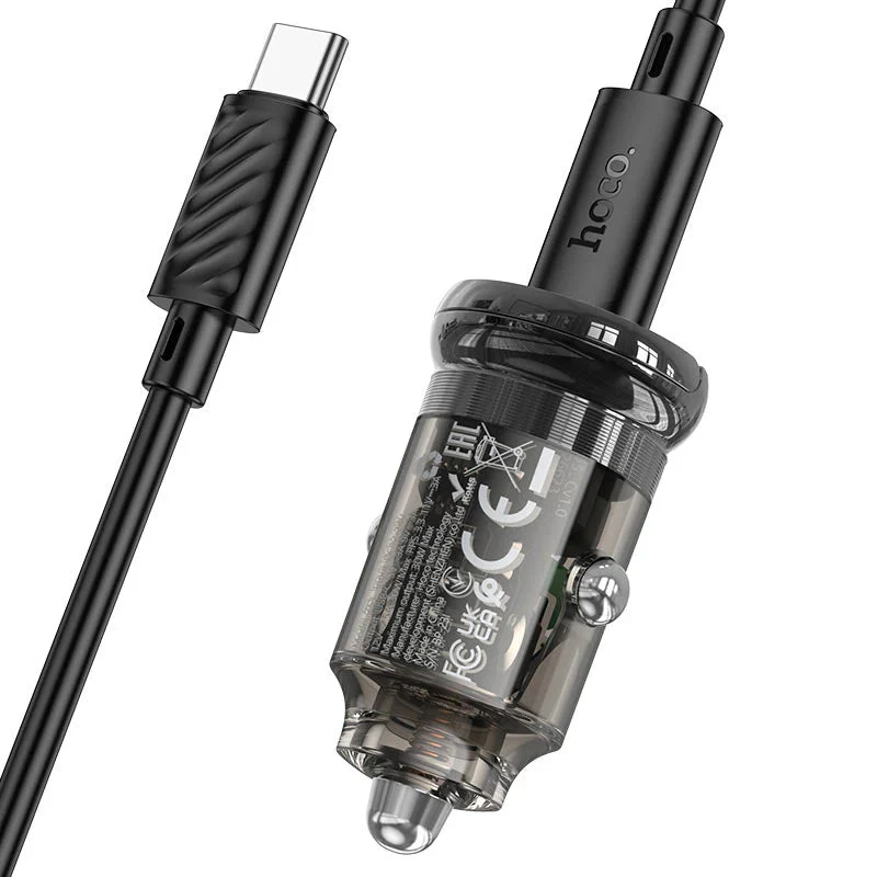 Hoco Z53 Sight single port PD30W car charger - Black - Image 3