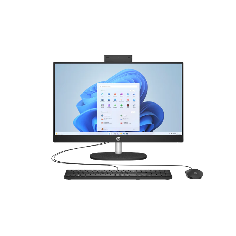 HP 24-CR0041NE AIO PC - 23.8" FHD Non-Touch / i7 / 8GB / 512GB (NVMe M.2 SSD) / DOS (Without OS) / 1YW / Jet Black - Desktop