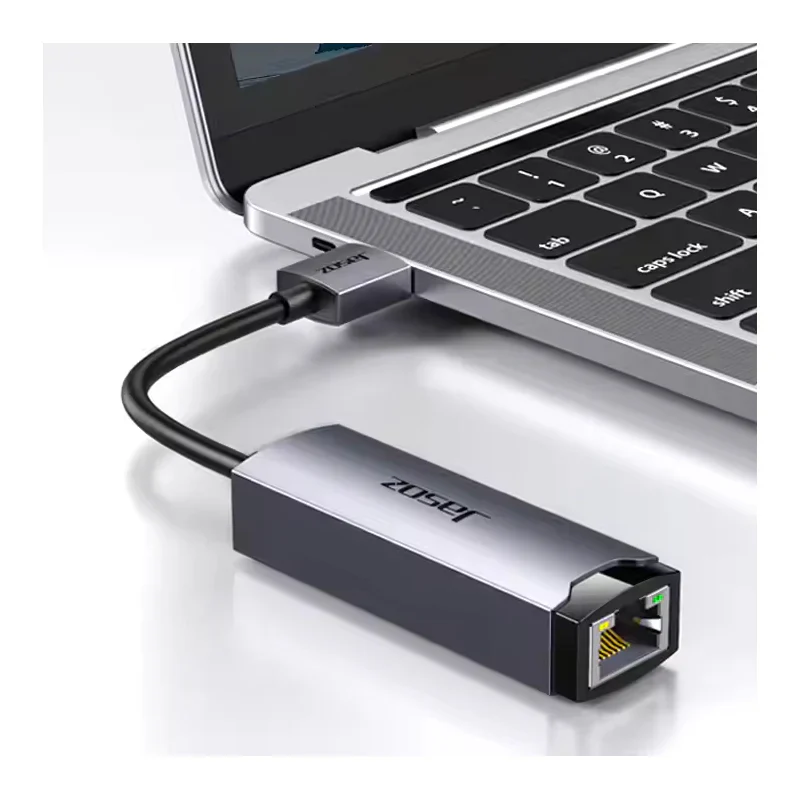 Jasoz F105 USB 3.0 to RJ45 Gigabit Network Card - 100Mbps / Space Gray