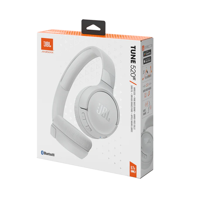 JBL Bluetooth Headphone Tune 520BT - White - Image 11