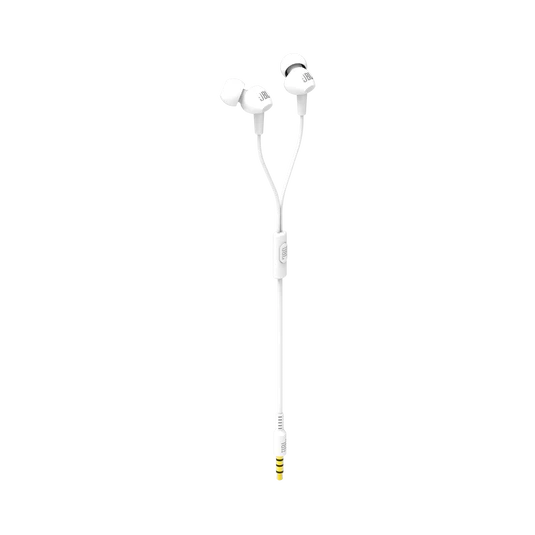 JBL C100SI Wired In Ear Headphones with Mic, JBL Pure Bass Sound White - Image 2