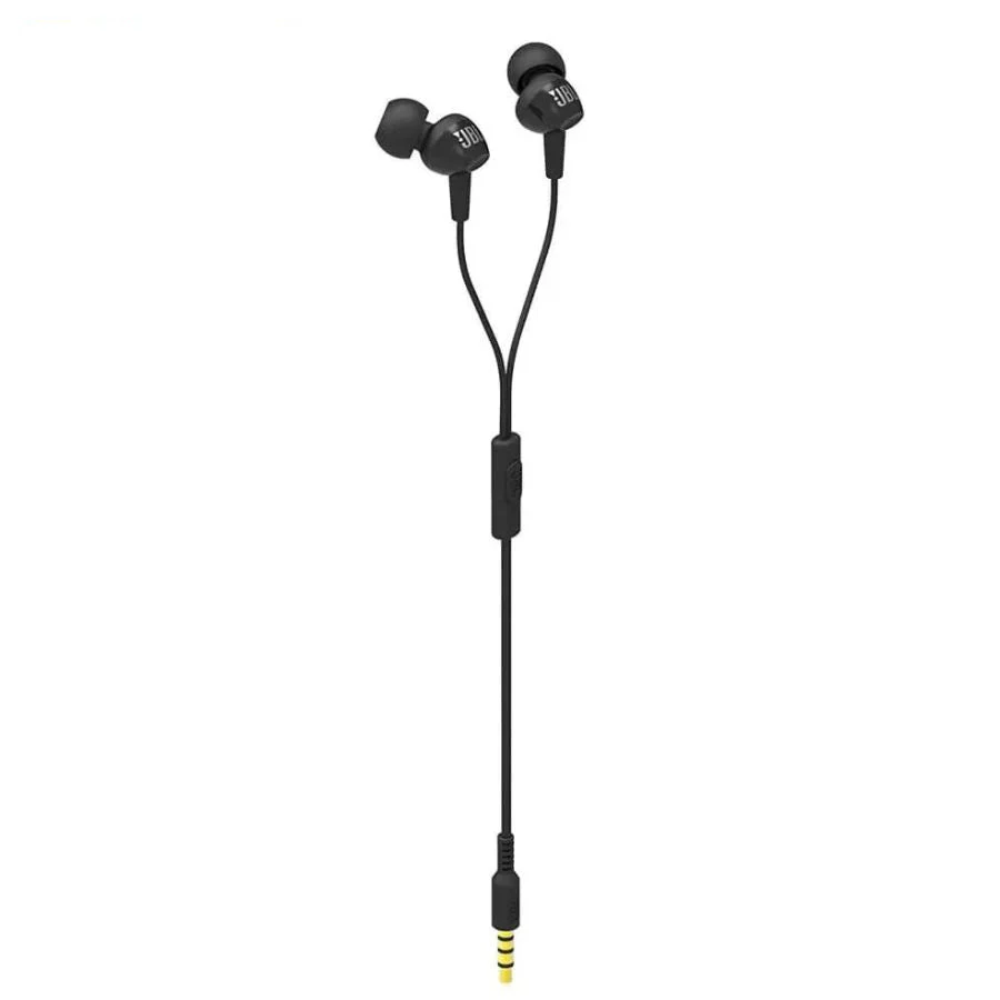 JBL C200 SIU Wired In Ear Headphones with Mic, JBL Pure Bass Sound Black Color - Image 2