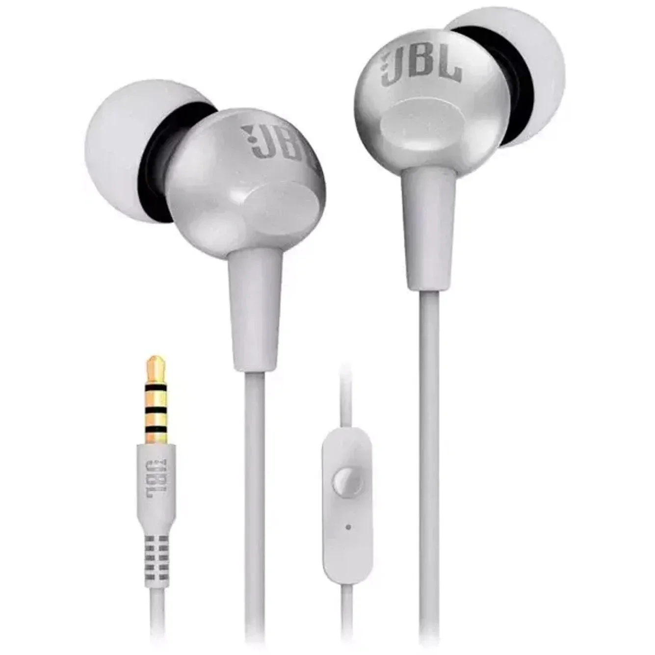JBL C200 SIU Wired In Ear Headphones with Mic, JBL Pure Bass Sound Silver Color - Image 2