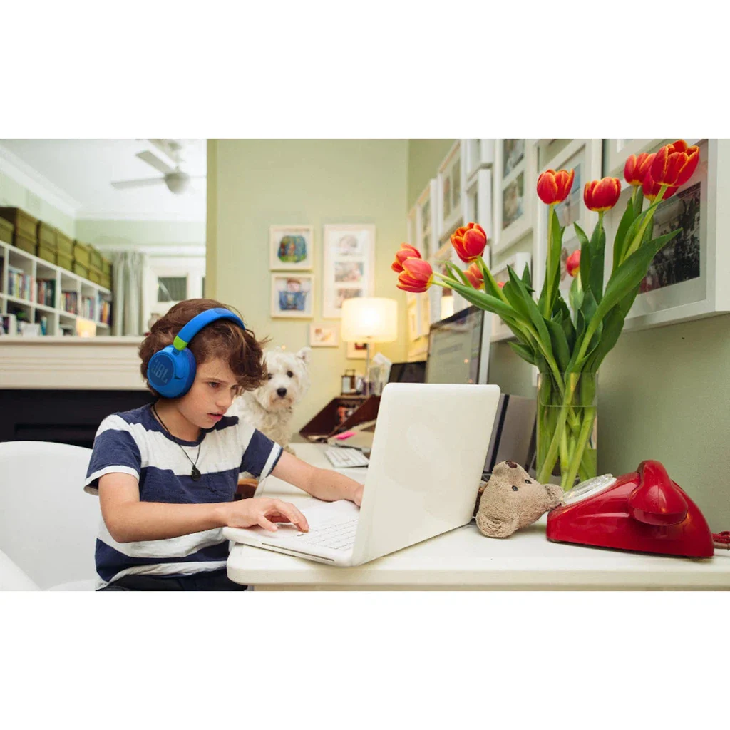 JBL JR 460NC Bluetooth Wireless Kids Headphone - Over-ear / Wireless / Blue - Image 9