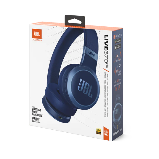 JBL Live 670NC Wireless On-Ear Headphones – Blue - Image 11