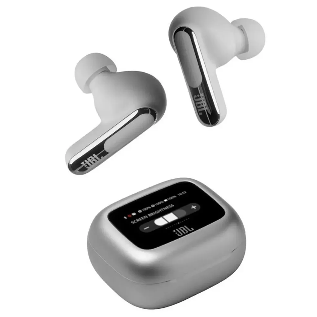 JBL Live Beam 3 True Wireless Noise Cancelling Earbuds with Smart Charging Case – Silver - Image 4