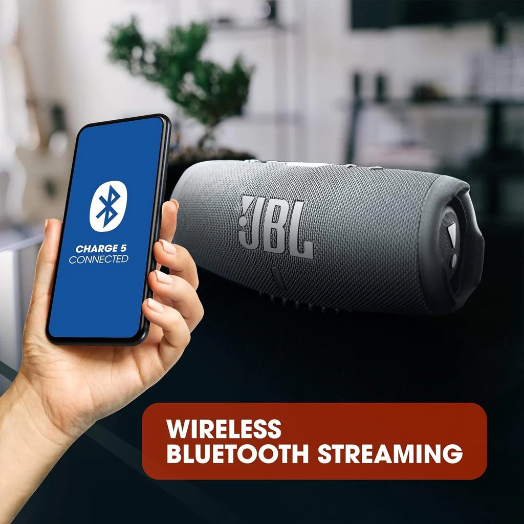 JBL Portable Bluetooth Speaker Charge 5 - Grey - Image 11