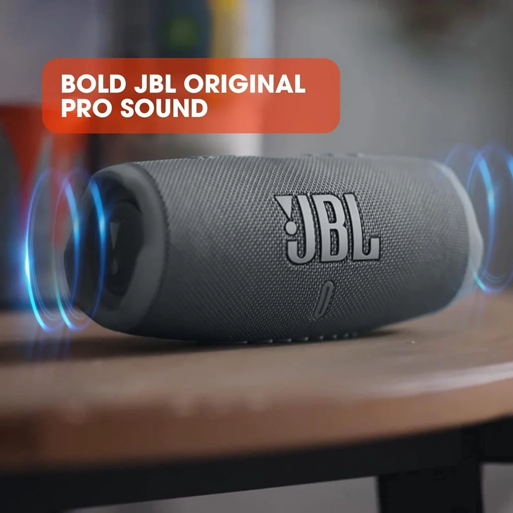 JBL Portable Bluetooth Speaker Charge 5 - Grey - Image 8