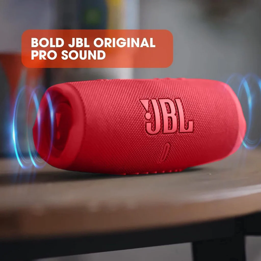 JBL Portable Bluetooth Speaker Charge 5 - Red - Image 5