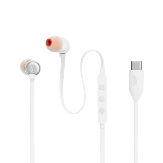 JBL Tune 310C USB-C Headphones - In-ear / Wired / White - Image 7