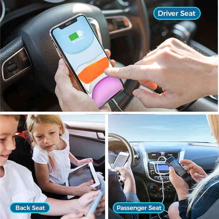 Joyroom 5 multi-port(2 PD + 3 QC3.0) fast car charger - Image 3