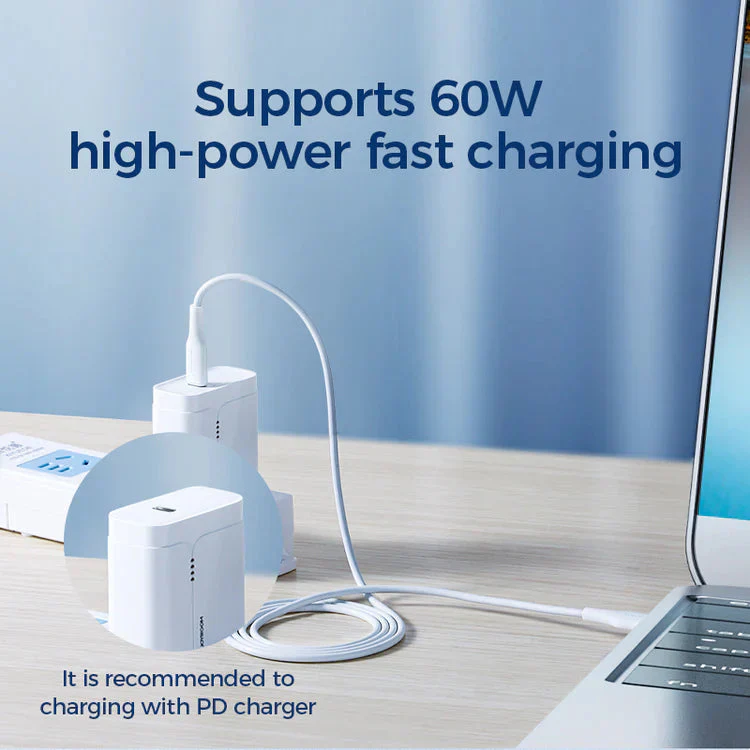 Joyroom 60W Type-c To Type-c cable -White - Image 3
