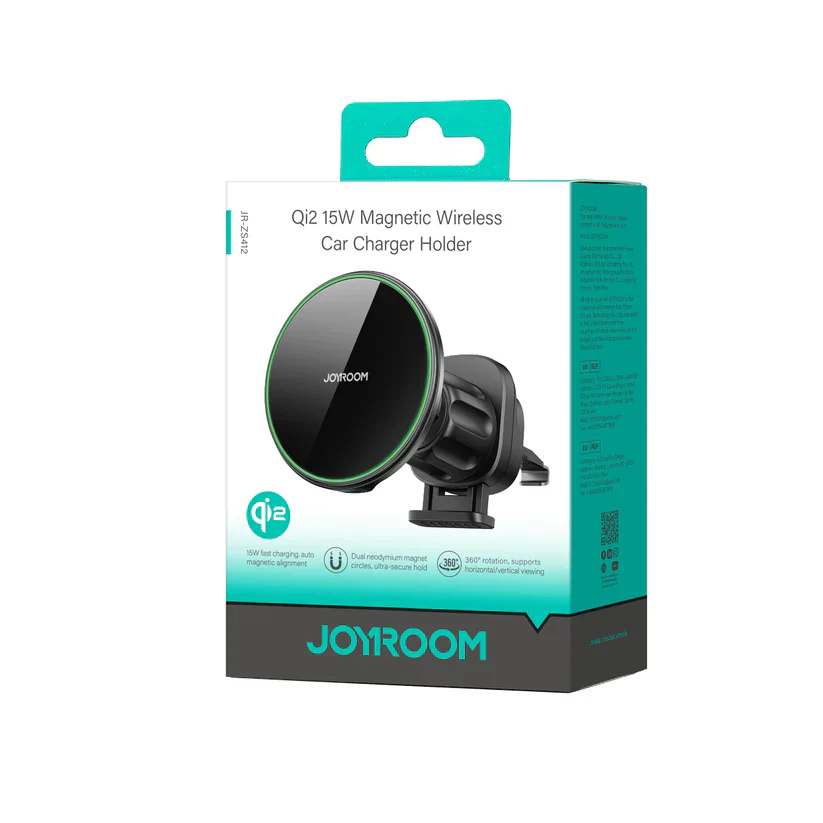 Joyroom Magnetic Wireless Car Charger Mount – Black - Image 6